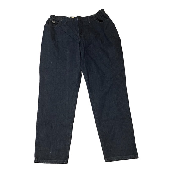 Lee Jeans Dark Indigo Women’s 18 W Relaxed Fit Casual Comfortable - Picture 1 of 6